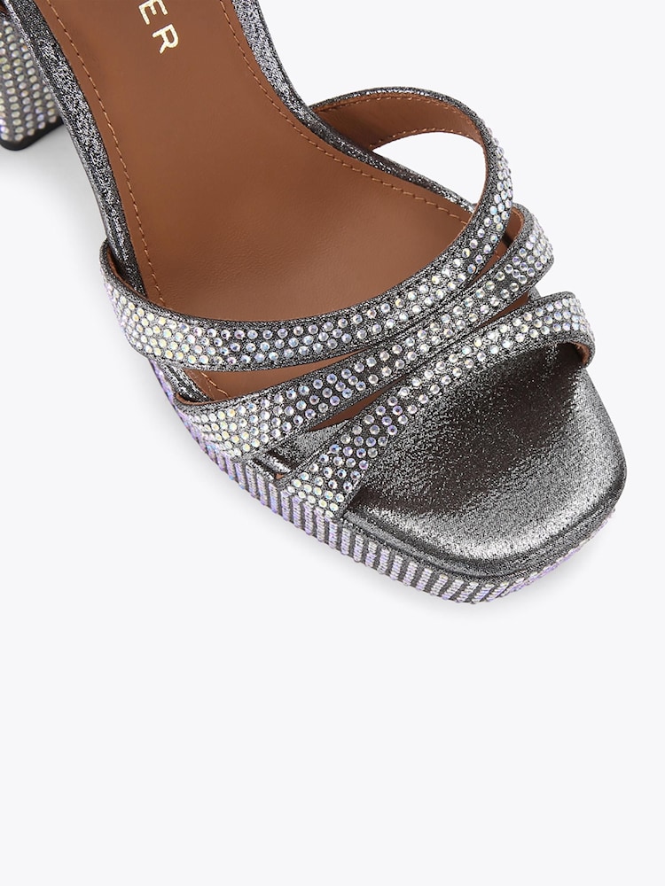Kurt Geiger London Metallic Brixton Platform Heeled Sandals - Image 5 of 5 Kurt Geiger London Metallic Brixton Platform Heeled Sandals - Image 5 of 5