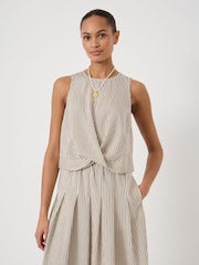 Hush Green Front Knot Crop Top - Image 1 of 6
