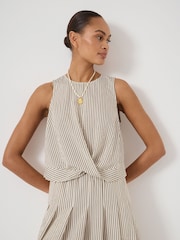 Hush Green Front Knot Crop Top - Image 5 of 6