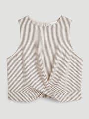 Hush Green Front Knot Crop Top - Image 6 of 6