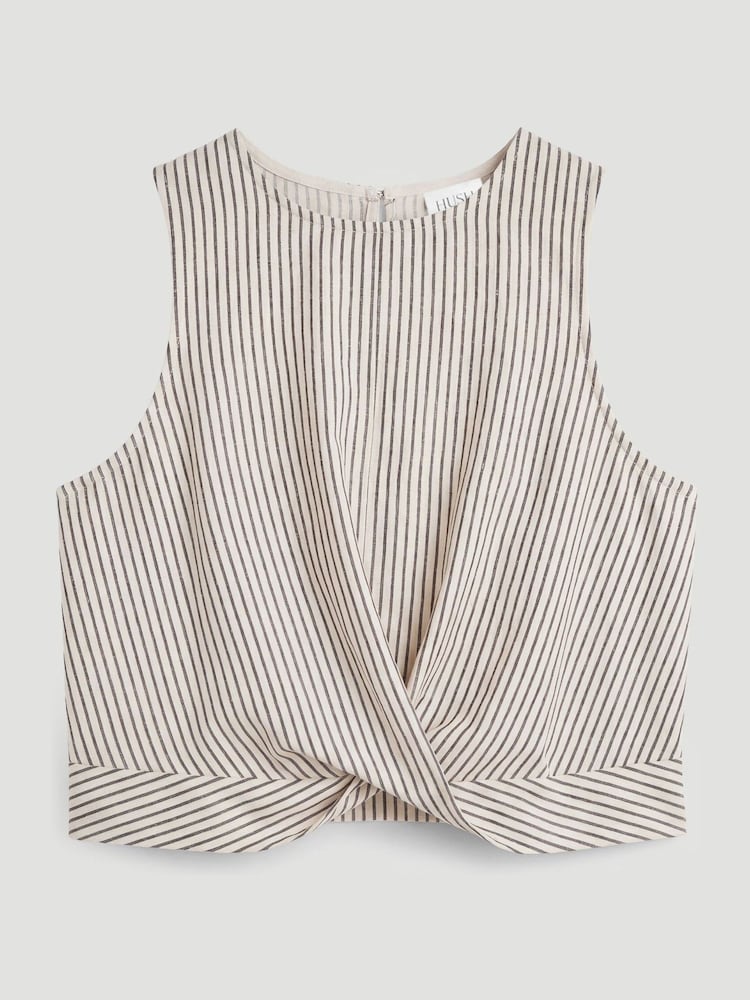 Hush Green Front Knot Crop Top - Image 6 of 6