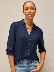 White Stuff Blue Ronley Shirt - Image 1 of 6
