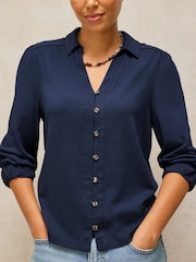 White Stuff Blue Ronley Shirt - Image 4 of 6