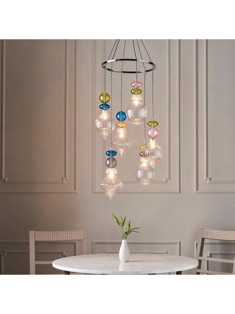 Gallery Home Black Louise 6 Bulb Pendant Ceiling Light - Image 1 of 3
