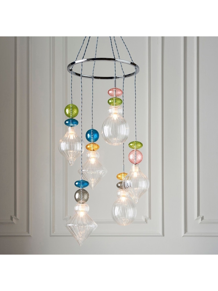 Gallery Home Black Louise 6 Bulb Pendant Ceiling Light - Image 2 of 3