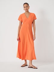 Hush Orange Grace Air Flow V-Neck Maxi Dress - Image 1 of 6