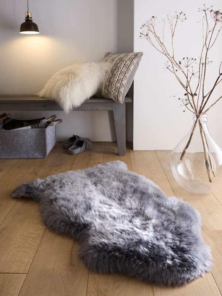 Origin Rug Collection. Grey Sheepskin Rug - Image 1 of 4 Origin Rug Collection. Grey Sheepskin Rug - Image 1 of 4