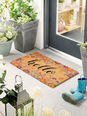 My Mat Floral Hello Printed Coir Doormat - Image 1 of 2