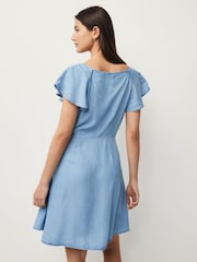 Bleach Denim TENCEL™ Mini Tea Dress - Image 4 of 7