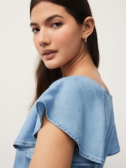 Bleach Denim TENCEL™ Mini Tea Dress - Image 5 of 7
