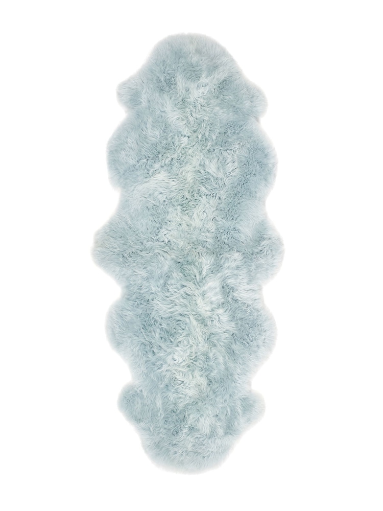 Origin Rug Collection. Duck Egg Sheepskin Rug - Image 2 of 3