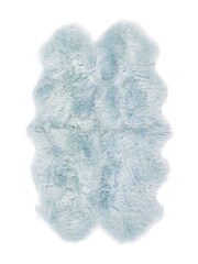 Origin Rug Collection. Duck Egg Sheepskin Rug - Image 3 of 3