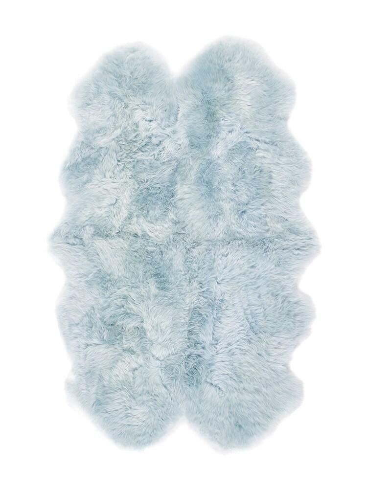 Origin Rug Collection. Duck Egg Sheepskin Rug - Image 3 of 3
