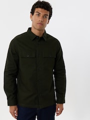 Threadbare Forest Green Lightweight Shacket - Image 5 of 5
