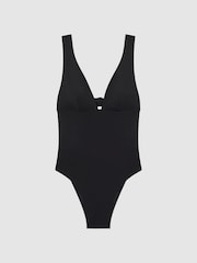 Reiss Black Luna Italian Fabric Swimsuit - Image 2 of 4