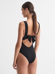 Reiss Black Luna Italian Fabric Swimsuit - Image 4 of 4
