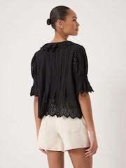Hush Black Koa Cotton Broderie Blouse - Image 3 of 5