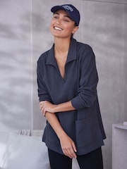Charcoal Grey Ribbed Tunic - Image 2 of 8