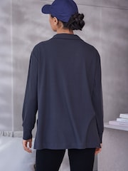 Charcoal Grey Ribbed Tunic - Image 3 of 8