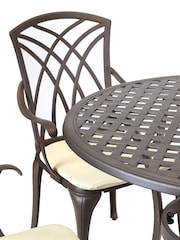 Charles Bentley Silver Garden Cast Aluminium Stamford 5 Piece Furniture Set - Image 2 of 6