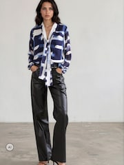 Religion Blue Alfa V-Neck Blouse With Tie Sash - Image 3 of 8