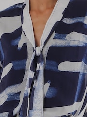 Religion Blue Alfa V-Neck Blouse With Tie Sash - Image 5 of 8