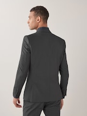 Charcoal Grey Skinny Fit Two Button Suit Jacket - Image 4 of 10