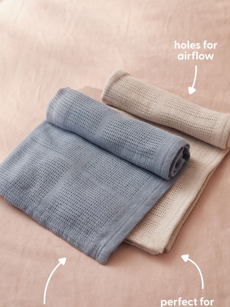 MORI Grey Blend Cellular Baby Blanket - Image 8 of 8 MORI Grey Blend Cellular Baby Blanket - Image 8 of 8