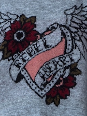 Religion Grey Oversized Jumper - Image 6 of 8