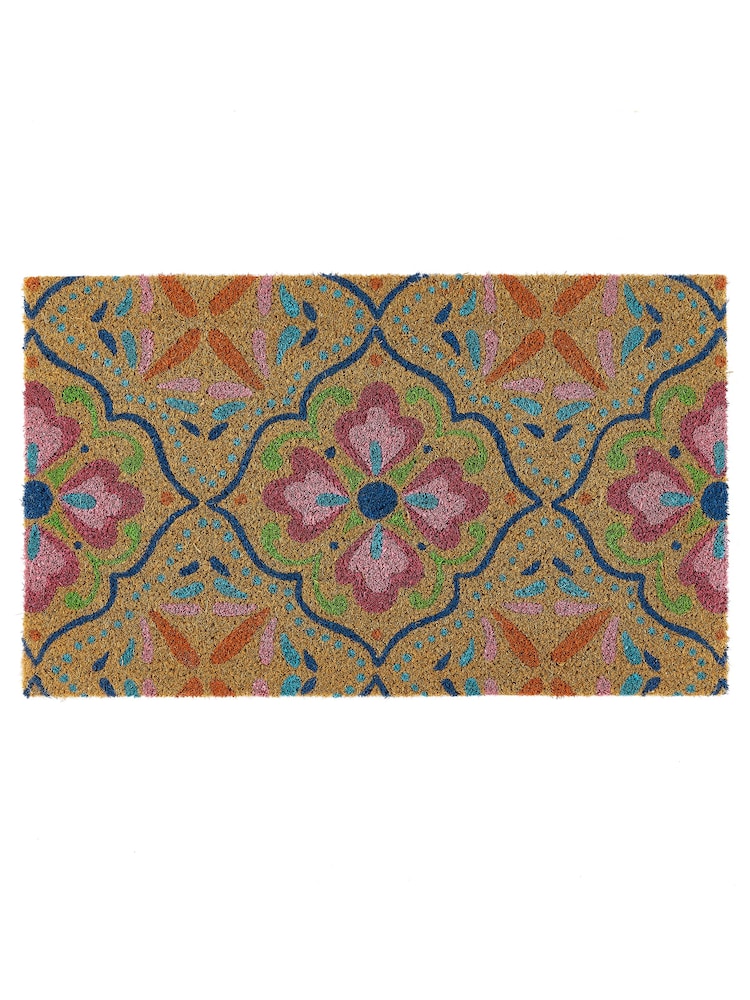 My Mat Bright Tile Printed Coir Doormat - Image 3 of 3