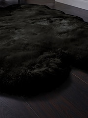 Origin Rug Collection. Black Sheepskin Rug - Image 4 of 7
