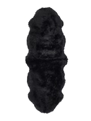 Origin Rug Collection. Black Sheepskin Rug - Image 6 of 7