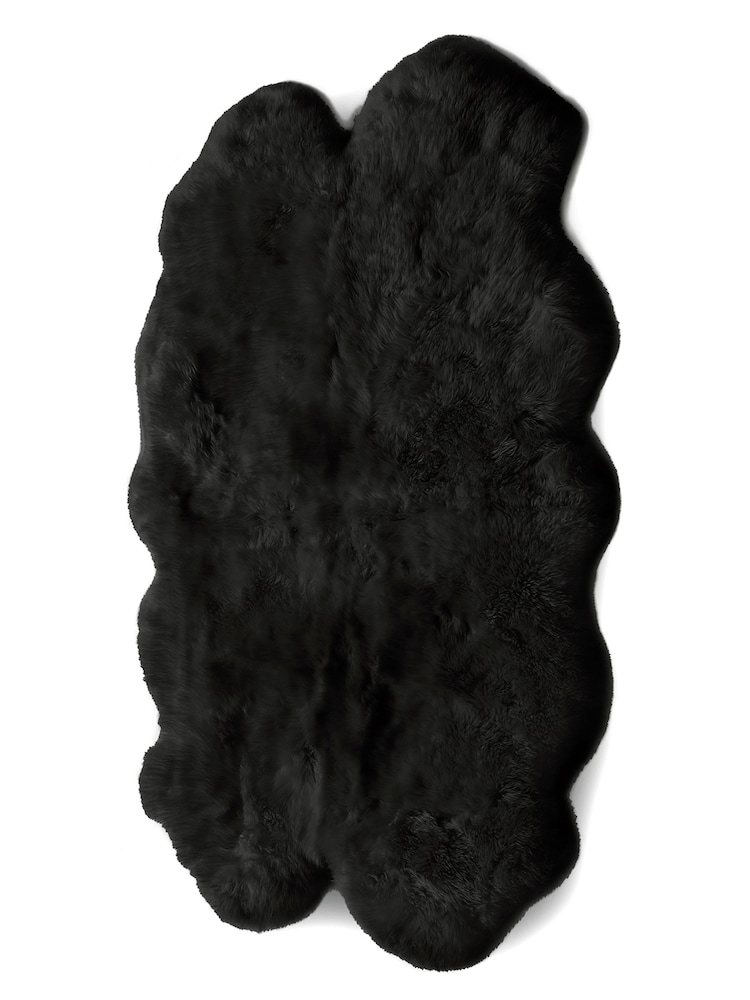 Origin Rug Collection. Black Sheepskin Rug - Image 7 of 7