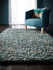 Origin Rug Collection. Blue Rocks Shaggy Rug - Image 1 of 2