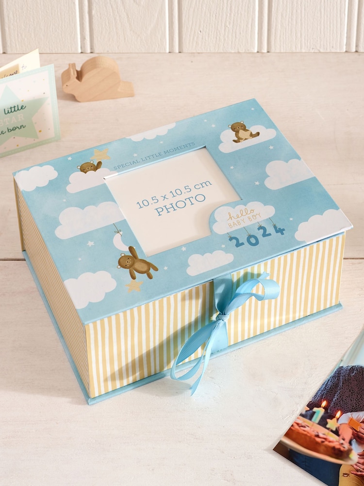 Blue Boy Born in 2024 Keepsake Box - Image 1 of 5