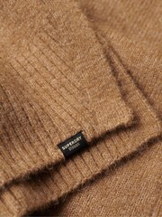 Superdry Brown Oversized V-Neck Jumper - Image 4 of 4