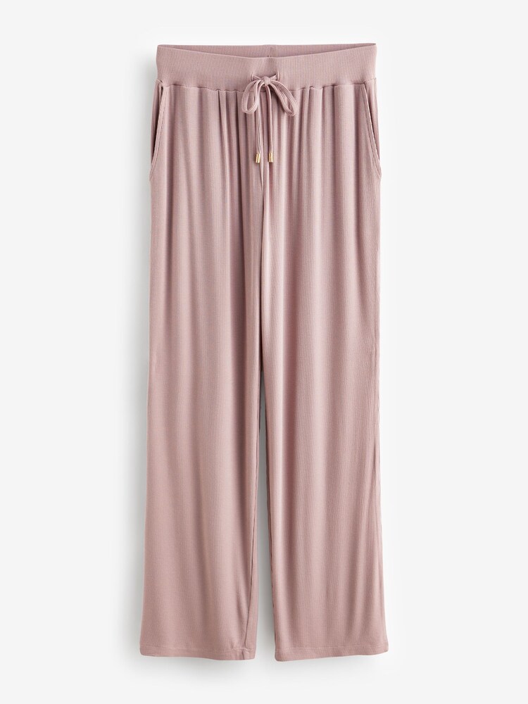 Mauve Purple Rib Long Sleeve Pyjamas - Image 7 of 9