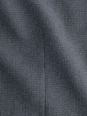 Navy Blue Regular Fit Trimmed Textured Suit Waistcoat - Image 9 of 9