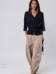 Religion Natural Balloon Utility Mia Trousers With Pocket Details - Image 5 of 8