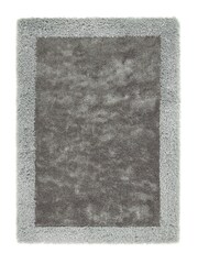 Origin Rug Collection. Silver Shimmer Shaggy Border Rug - Image 1 of 1