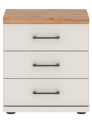 Wiemann White Truro 3 Drawer Bedside - Image 1 of 2