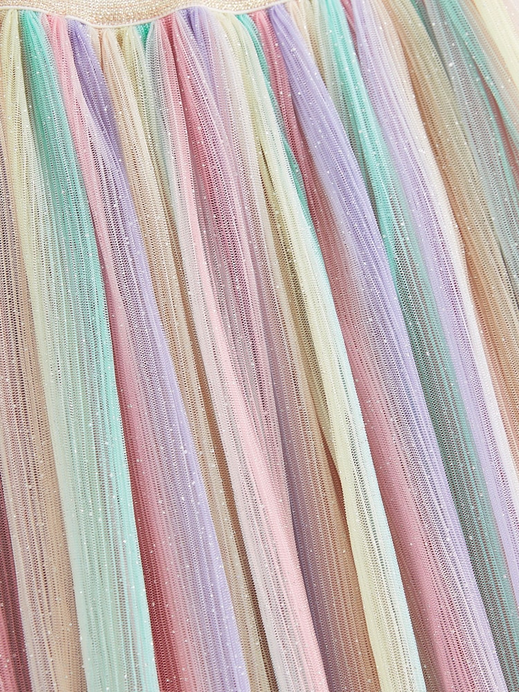 Rainbow Sequin Pleated Midi Skirt (3-16yrs) - Image 7 of 7