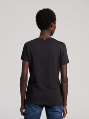 Черный - Tommy Hilfiger Heritage Alex 100% Cotton T-Shirt - Image 2 of 4