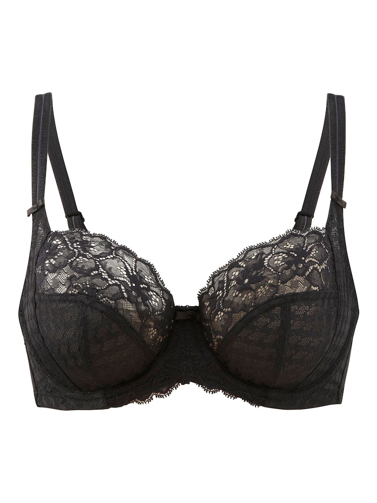 Panache Black Full Cup Envy Lace Wired Bra - Image 4 of 4 Panache Black Full Cup Envy Lace Wired Bra - Image 4 of 4