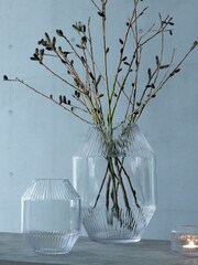 LSA International Silver Rotunda Textured Vase - Image 1 of 4