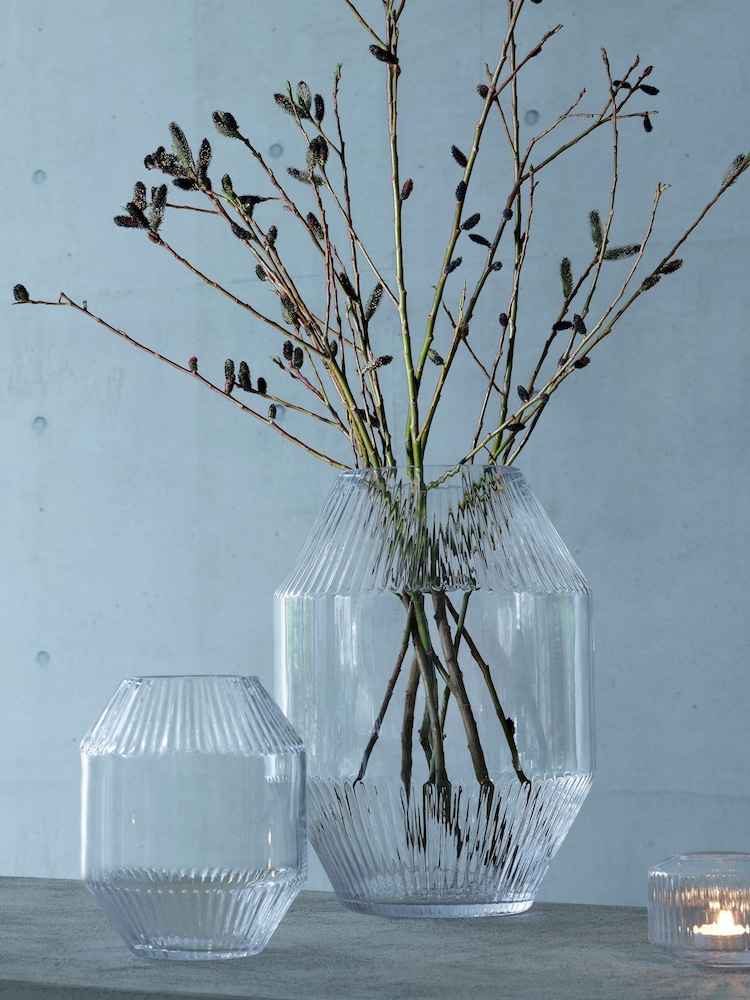 LSA International Silver Rotunda Textured Vase - Image 1 of 4