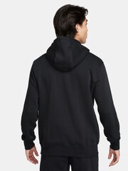 Nike Black Club Fleece Brushed-Back Pullover Hoodie - Image 2 of 6