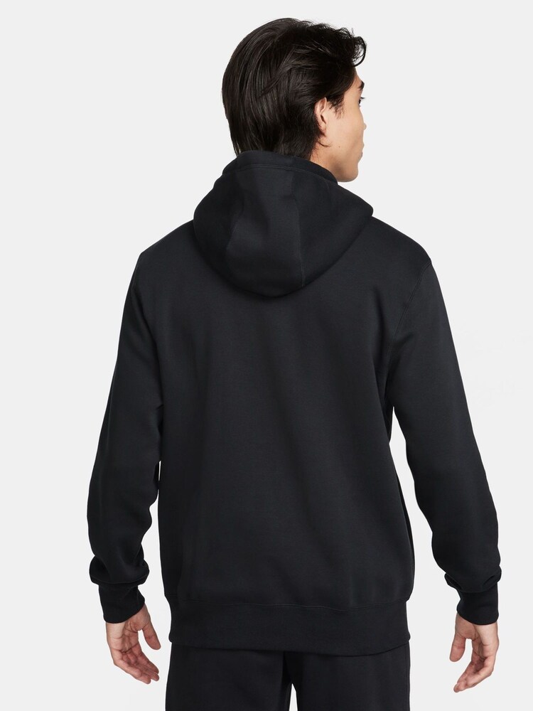Nike Black Club Fleece Brushed-Back Pullover Hoodie - Image 2 of 6