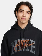 Nike Black Club Fleece Brushed-Back Pullover Hoodie - Image 4 of 6