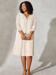 Live Unlimited Curve Nude Jacquard Dress - Image 1 of 5
